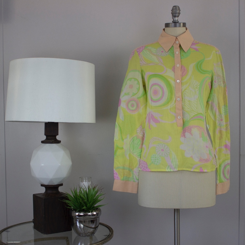 D&G Dolce & Gabbana Retro Floral Button Up